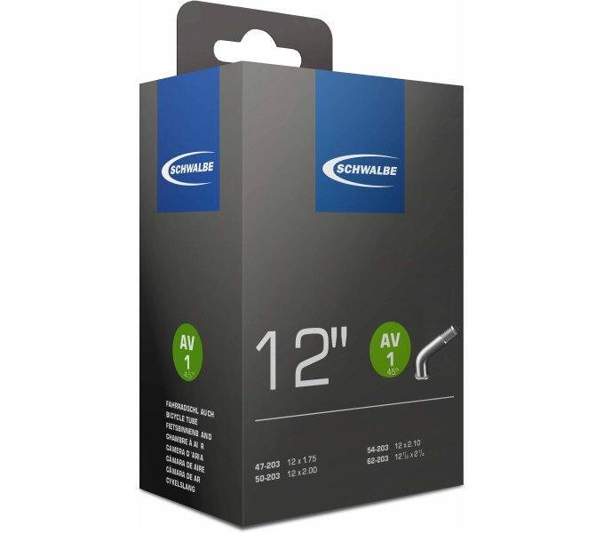 SCHWALBE Belső AV1 45° 12x1.75/2.10 AV 40mm (47/62-203) 80g