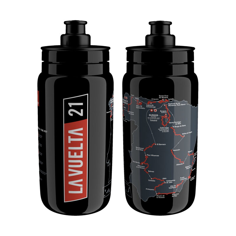 ELITE Bottle FLY 550 Vuelta 2021 Map black VLT