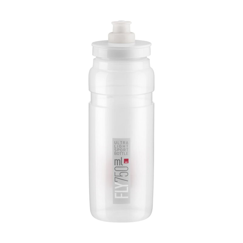 ELITE Bottle FLY 750 transparent gray logo ELITE Bottle FLY 750 transparent gray logo