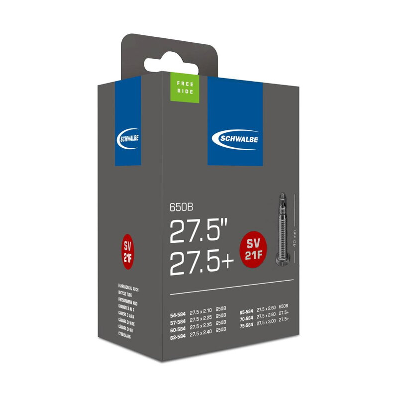 SCHWALBE Belső SV21F 27.5x2.10/3.00 FV 40mm (54/75-584) 200g Freeride