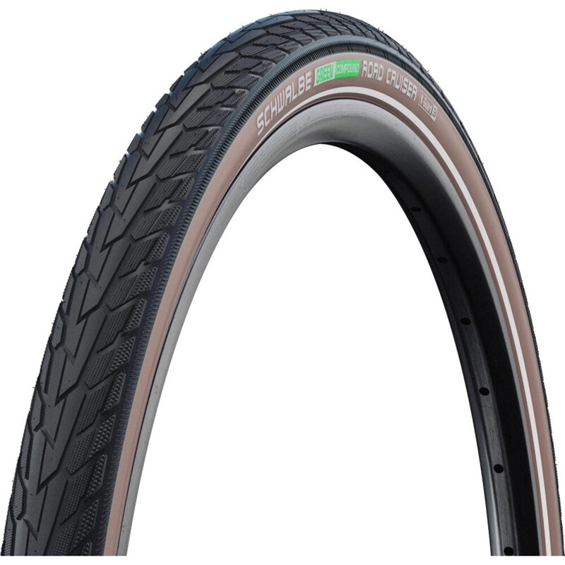 SCHWALBE Külső gumi ROAD CRUISER (42-622) 28x1.60 700x40C Active 50EPI K-Guard 705g Coffe reflex Green