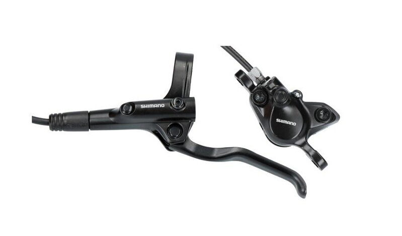 SHIMANO E-MT200 hidraulikus fék elöl fekete Post Mount 1000 mm tömlő + B05S betét